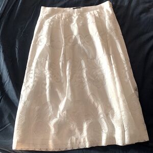 J Crew White Lace MIDI Skirt